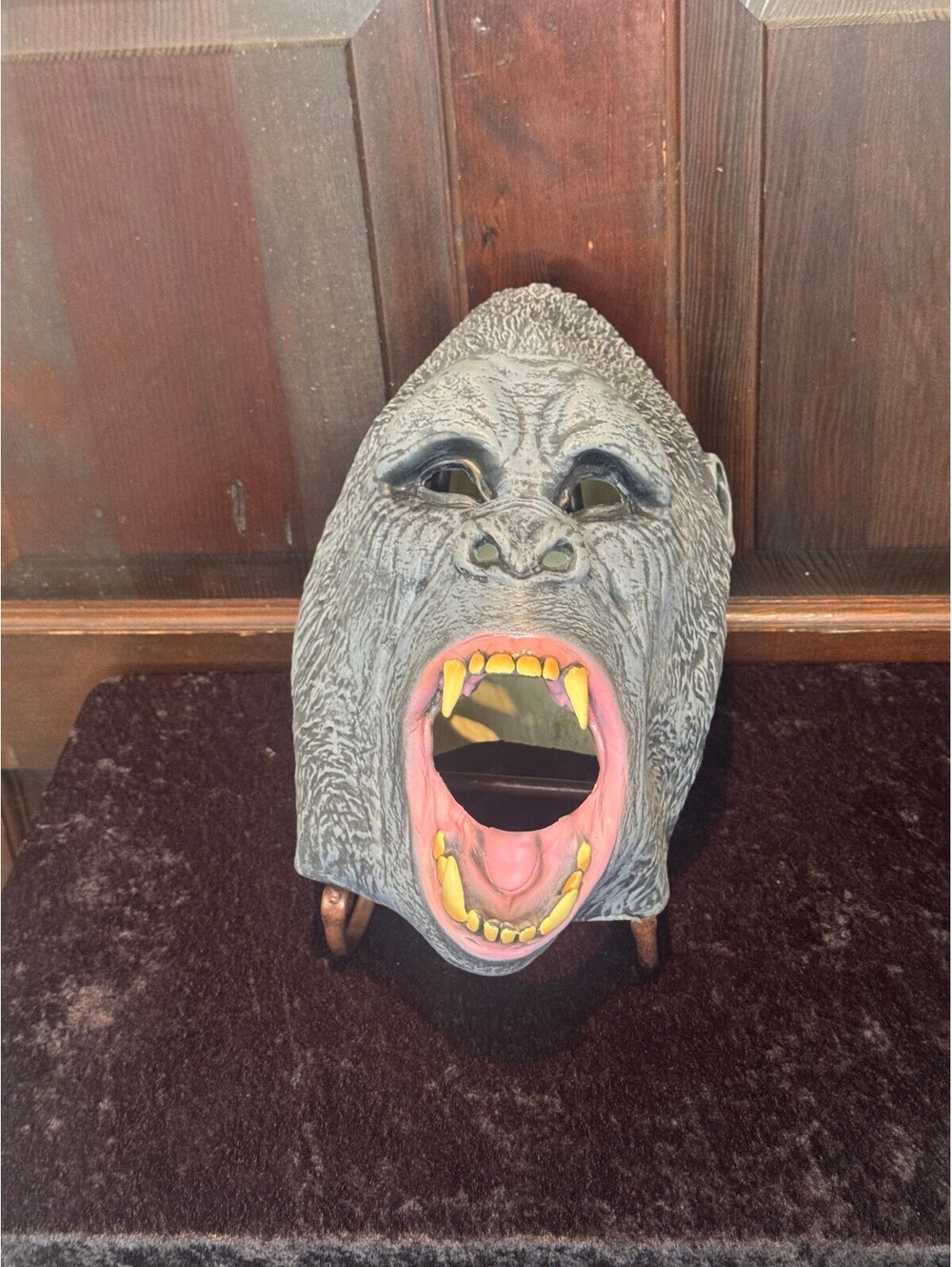 Gorilla  Head Mask with Open Mouth Design